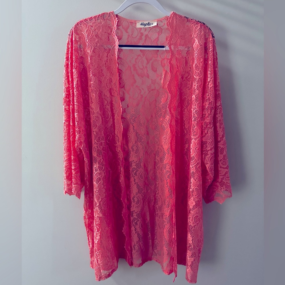 Women pink Kimono-L